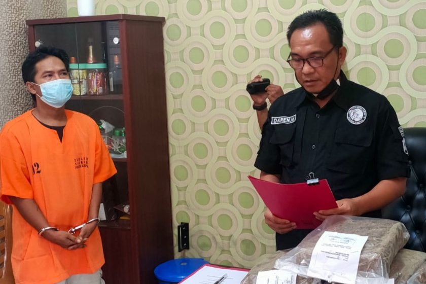  Polres Kampar Musnahkan Barang Bukti Ganja Kering Seberat 8,88 Kg