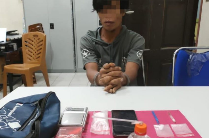  Polres Kampar Tangkap Pengedar Sabu Desa Lipat Kain Selatan