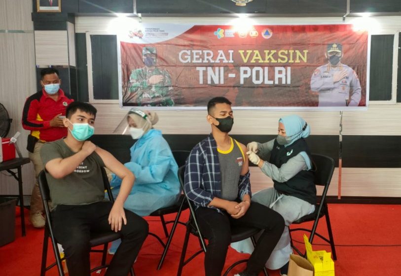  Gerai Vaksin Polres Kampar Kembali Gelar Vaksinasi Untuk Keluarga Polri dan Masyarakat