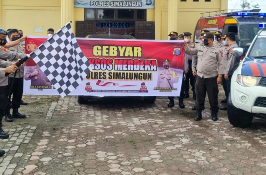  Kapolda Sumut Berikan Bantuan 1200 Paket Gebyar Baksos Merdeka Untuk Warga Simalungun