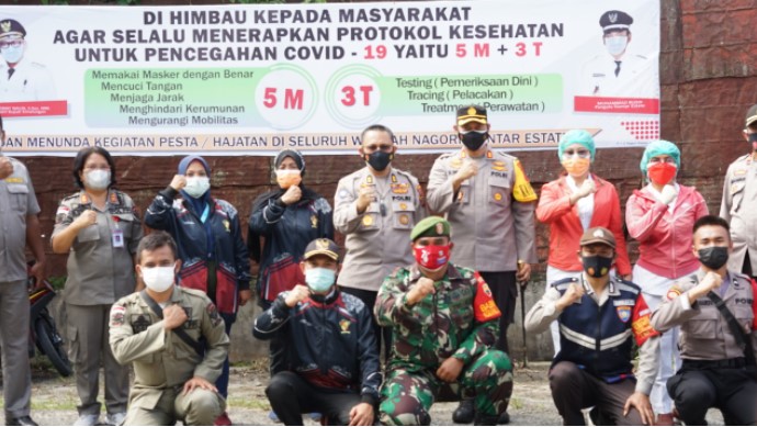  Kunker Wadir Binmas Polda Sumut, Kapolres Simalungun Sampaikan Komitmen Polri Putus Mata Rantai Penyebaran Covid-19