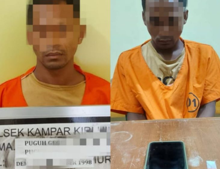  Pelaku Narkoba Diciduk Polsek Kampar Kiri Hilir di Desa Sei Simpang Dua