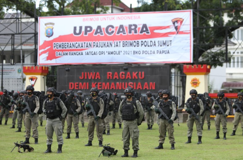  Kapolda Sumut Kirim 203 Personil Brimob Ke Papua