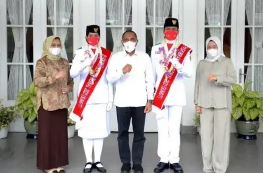  Paskibraka Nasional 2021, Edy Rahmayadi Sambut Ardhelia dan Rifaldy di Rumah Dinas