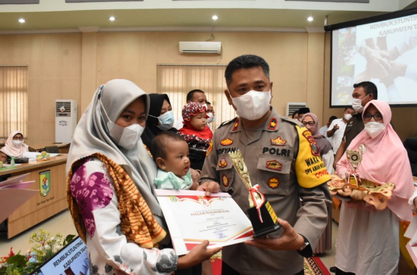 Polres Sergai Hadiri Kegiatan Rembuk Stunting Tingkat Kabupaten Tahun 2021