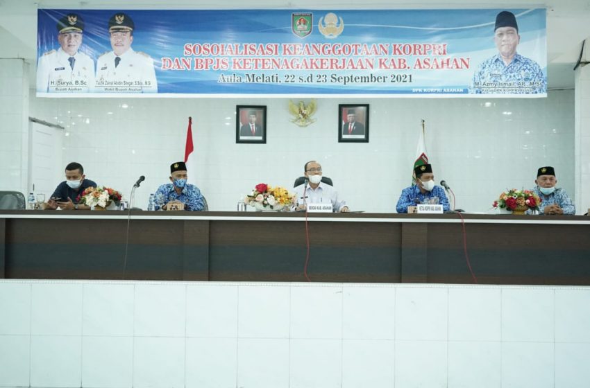  Bupati Buka Sosialisasi Keanggotaan Korpri dan BPJS Ketenagakerjaan Kabupaten Asahan