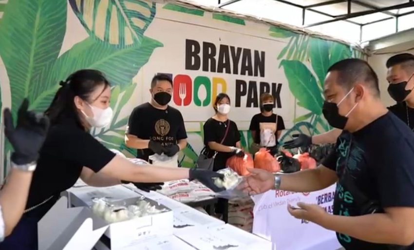  Peduli Masyarakat Terdampak Covid-19, Rotary Medan Talenta dan Rotaract Medan Diversity Bagi Sembako