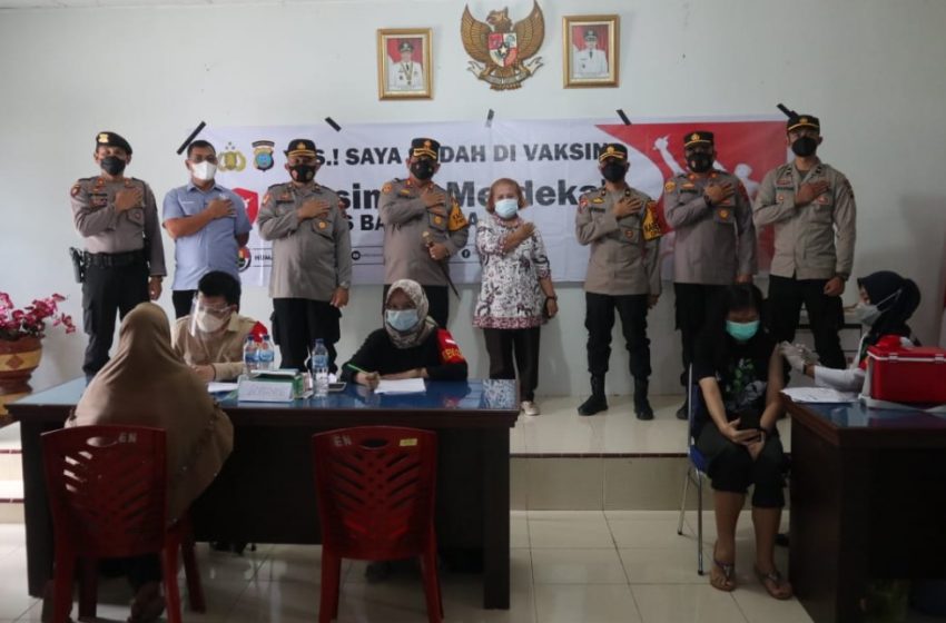  Monitoring Vaksinasi Merdeka, Kapolres Batubara Himbau Masyarakat Pakai Masker dan Jaga Jarak