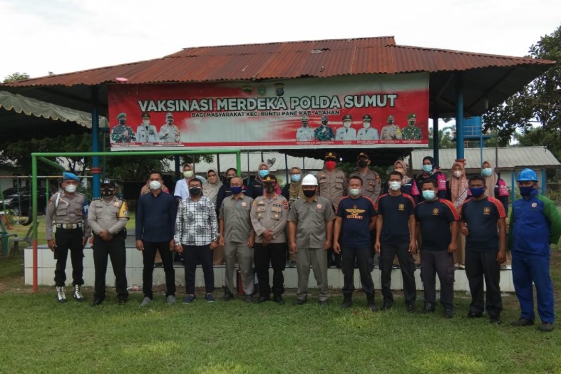  Wujudkan Herd Immunity, Polres Asahan Gencarkan Vaksinasi Massal