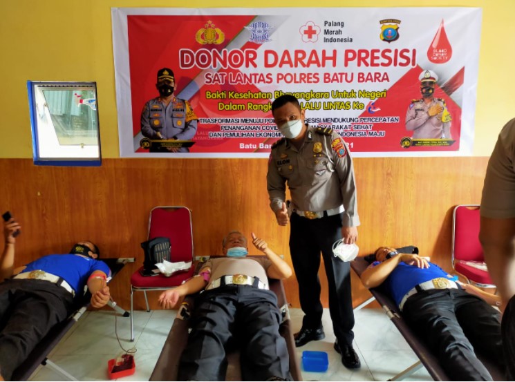  Polres Batubara Gelar Bakti Kesehatan Donor Darah Presisi