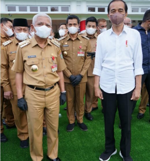  Bupati Asahan Hadiri Kunjungan Presiden Jokowi di Rumah Dinas Gubsu