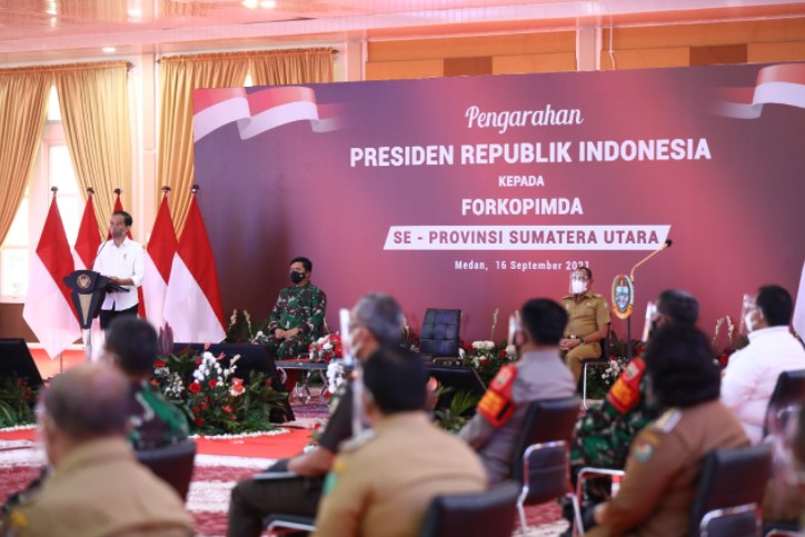  Danlantamal l dan Forkopimda Sumut Terima Pengarahan Presiden RI