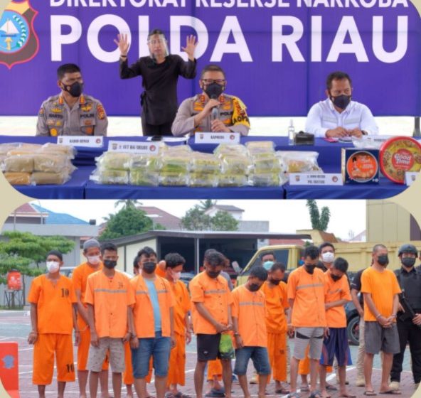  Polda Riau Amankan 117 Kg Sabu dan 1000 Pil Ekstasi Jaringan Malaysia