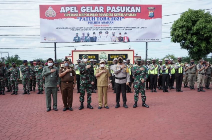 Bupati Asahan Hadiri Apel Gelar Pasukan Operasi Patuh Toba 2021