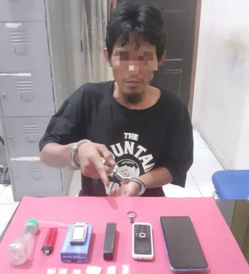  Satres Narkoba Polres Kampar Tangkap Pengedar Sabu di Desa Petapahan Jaya Tapung