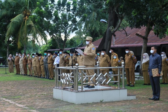  Bupati Labuhanbatu Pimpin Apel Gabungan ASN