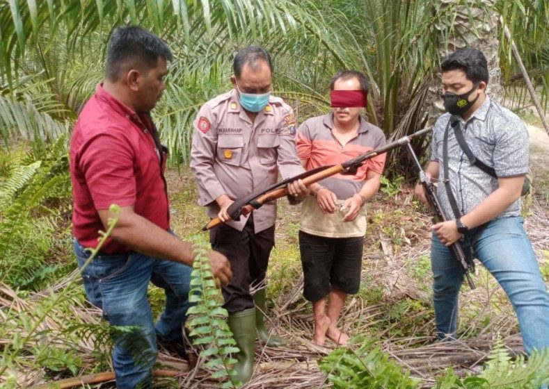 Pria Desa Alang Bonbon Tembak Ibu Kandung Pakai Senapan Angin