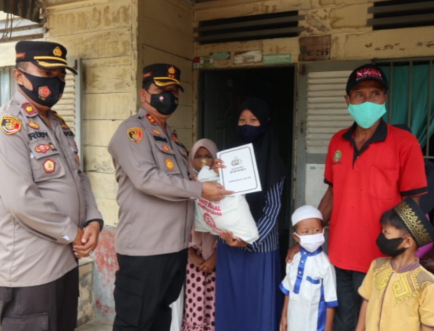 Jumat Barokah, Polres Batubara Santuni Syuhada, Anak Yatim dan Kaum Dhuafa