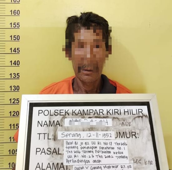  Cabuli Anak Dibawah Umur, Kakek Desa Rantau Kasih Ditangkap Polsek Kampar Kiri Hilir