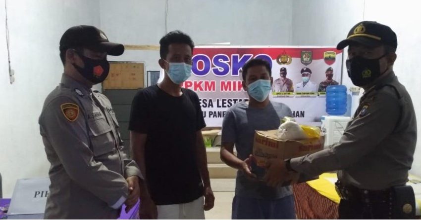  Polsek Prapat Janji Sambangi Poskamling Barokah, Sampaikan Pesan Kamtibmas dan bagi Sembako