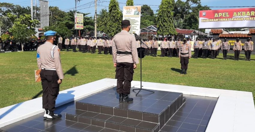  Polres Kampar Gelar Apel Akbar Bhabinkamtibmas