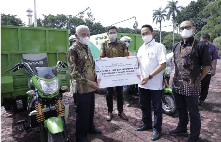  Pemkab Asahan Terima 3 Unit Motor Pengangkut Sampah dari PT Inalum (Persero)