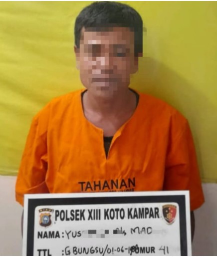  Polsek XIII Koto Kampar Tangkap Pencuri Besi di Lokasi Pembangunan Sarang Walet