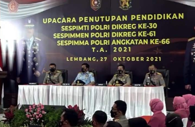  Kapolri dan Panglima TNI Tutup Diklat Sespimti, Sespimmen dan Sespimma 2021