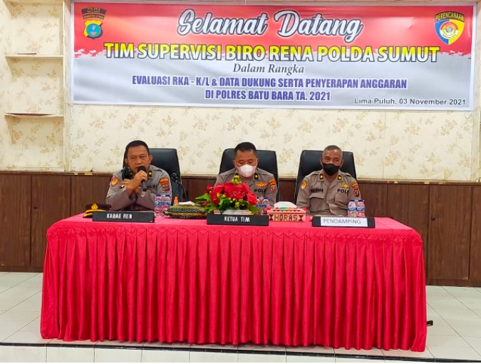  Polres Batubara Sambut Kunjungan Tim Biro Rena Polda Sumut