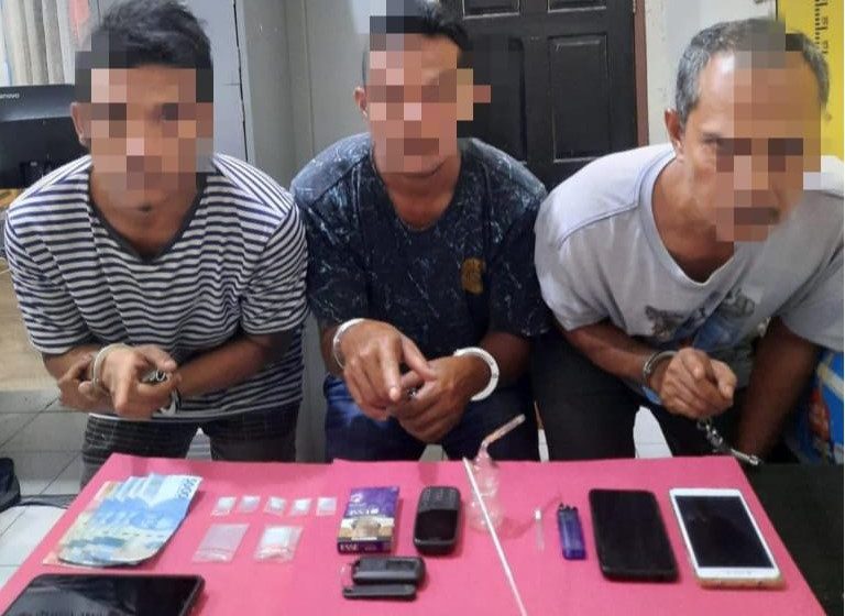  Polres Kampar Amankan 3 Pelaku Narkoba di Rumah Walet Desa Merangin Kuok