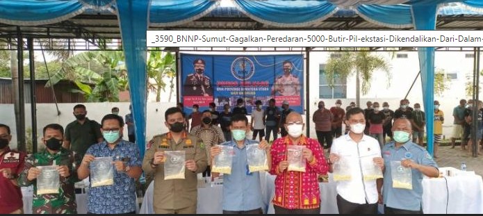 BNNP Sumut Gagalkan Peredaran 5000 Butir Pil Ekstasi