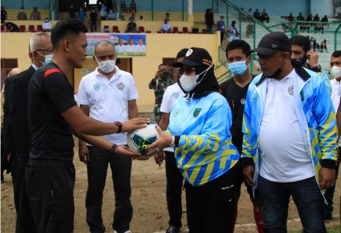  Wakil Bupati Labuhanbatu Resmi Buka Kompetisi Liga 3 Zona Sumut