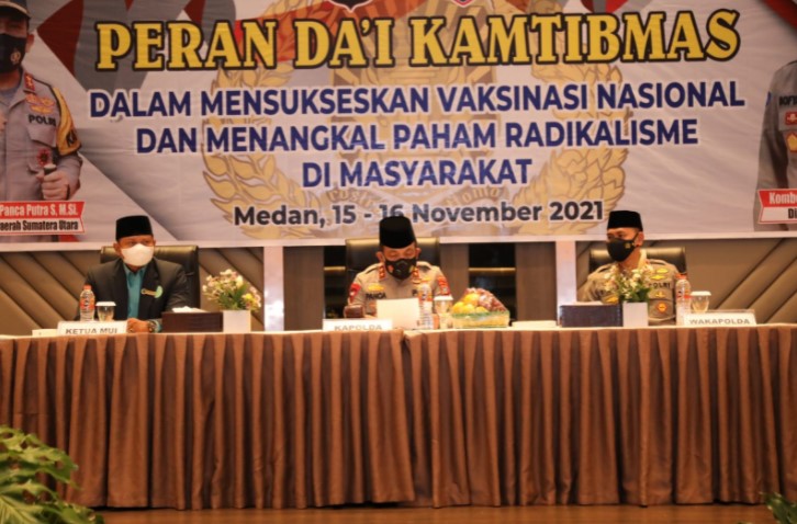  Kapolda Sumut Minta Bantuan Ulama Sukseskan Vaksinasi Covid-19