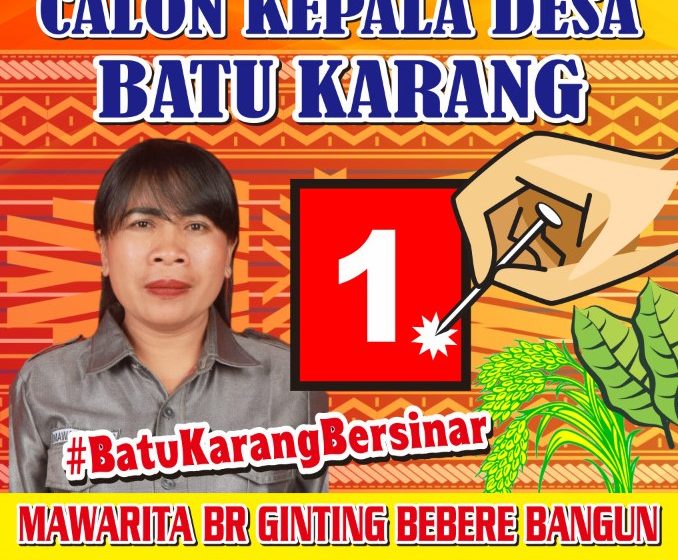 Bertekad Wujudkan Batu Karang Bersinar, Ini Program Cakades Nomor 1 Mawar Br Ginting