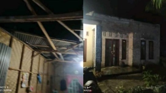  Angin Puting Beliung Mengamuk di Batubara, 7 Rumah Warga Rusak