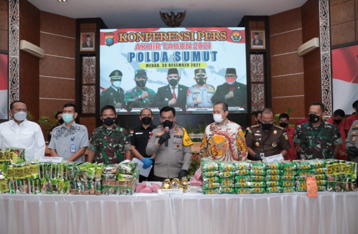  Kapolda Sumut: Selama Tahun 2021 Polda Sumut Berhasil Ungkap dan Selesaikan Tindak Kejahatan Sebesar 76%