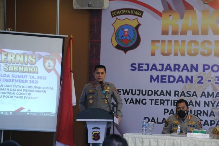  Buka Rakernis Fungsi Sabhara Tahun 2021, Wakapoldasu: Antisipasi Gelombang Ketiga Covid-19 Pada Libur Nataru