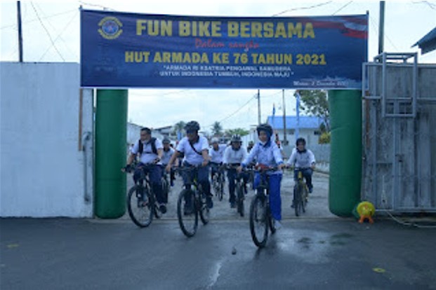 Meriahkan HUT Armada RI 2021, Lantamal 1 Gelar Fun Bike