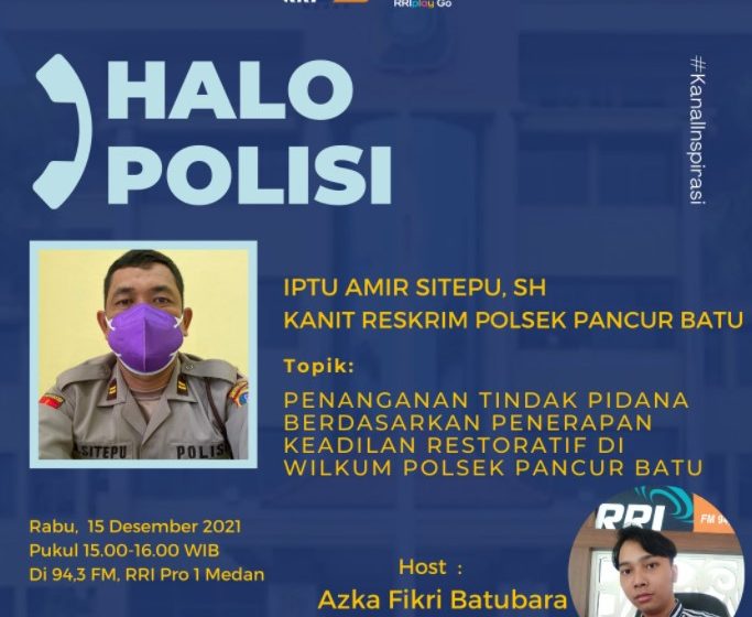 Dialog Interaktif Poldasu, Penerapan Keadilan Restoratif di Wilayah Hukum Polsek Pancur Batu