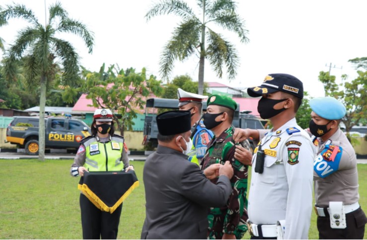  Polres Kampar Gelar Apel Pasukan Operasi Lancang Kuning 2021