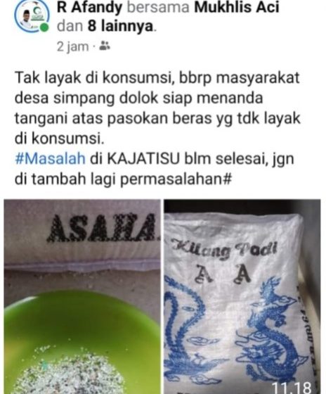 Mencuat di Sosmed Penyaluran Beras dari Agen E-Warong Tak Layak Dikosumsi Akhirnya Dibantah, Dinsos Batubara Lakukan Penulusuran