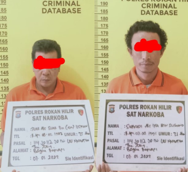  Polres Rohil Gerebek 1 Rumah di Bagan Siapi-Api, 2 Pria Diciduk