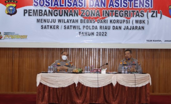  Polres Kuansing Sosialisasi dan Asistensi Satker/Satwil Diusulkan Raih Predikat WBK Tahun 2022