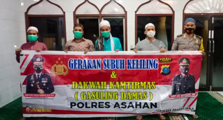  Laksanakan Gasuling Damas, Personel Polres Asahan Sampaikan Pesan Kamtibmas