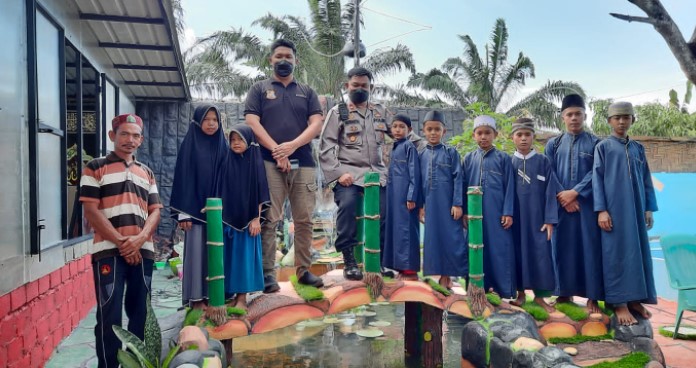  Pantau Vaksinasi di Kecamatan Hamparan Perak, Waka Polres Belawan Kunjungi Pondok Pesantren As Sairun