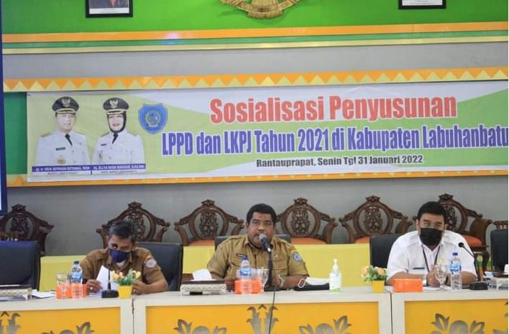 Pemkab Labuhanbatu Buka Sosialisasi Penyusunan LKPJD Tahun 2021