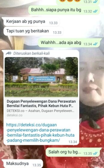 Pasca Dipublikasikannya Dugaan Penyelewengan Dana Pemeliharaan Tanaman Kelapa Sawit di Kebun Huta Padang PTPN III, Sejumlah Oknum Intervensi Wartawan