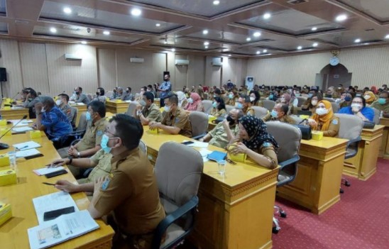  Kapolres Binjai Hadiri Rapat Koordinasi Percepatan Penanganan Covid–19