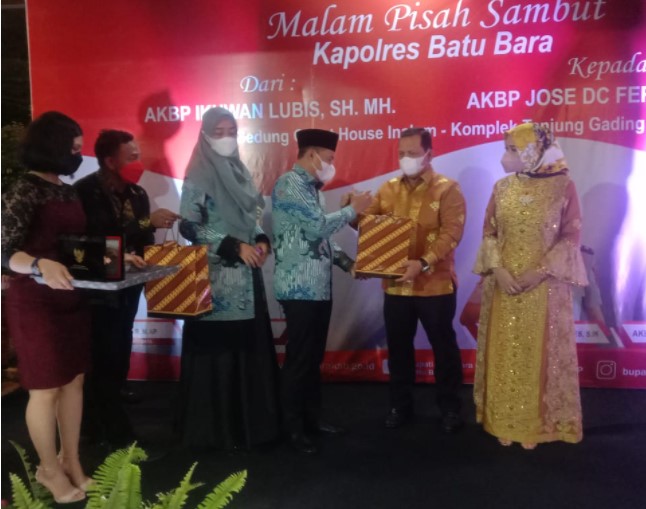 Polres Batubara Gelar Pisah Sambut Kapolres di Gedung Guest House Inalum