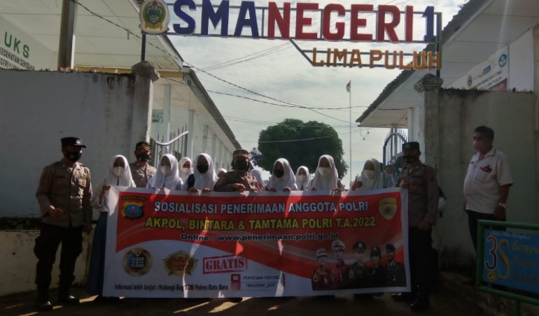  Polres Batubara Kampanyekan Penerimaan Anggota Polri TA 2022 di Sejumlah SMA, Ajak Siswa jadi Polisi